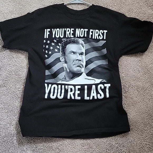 Black T Line Ricky Bobby Medium Tee - Picture 1 of 2